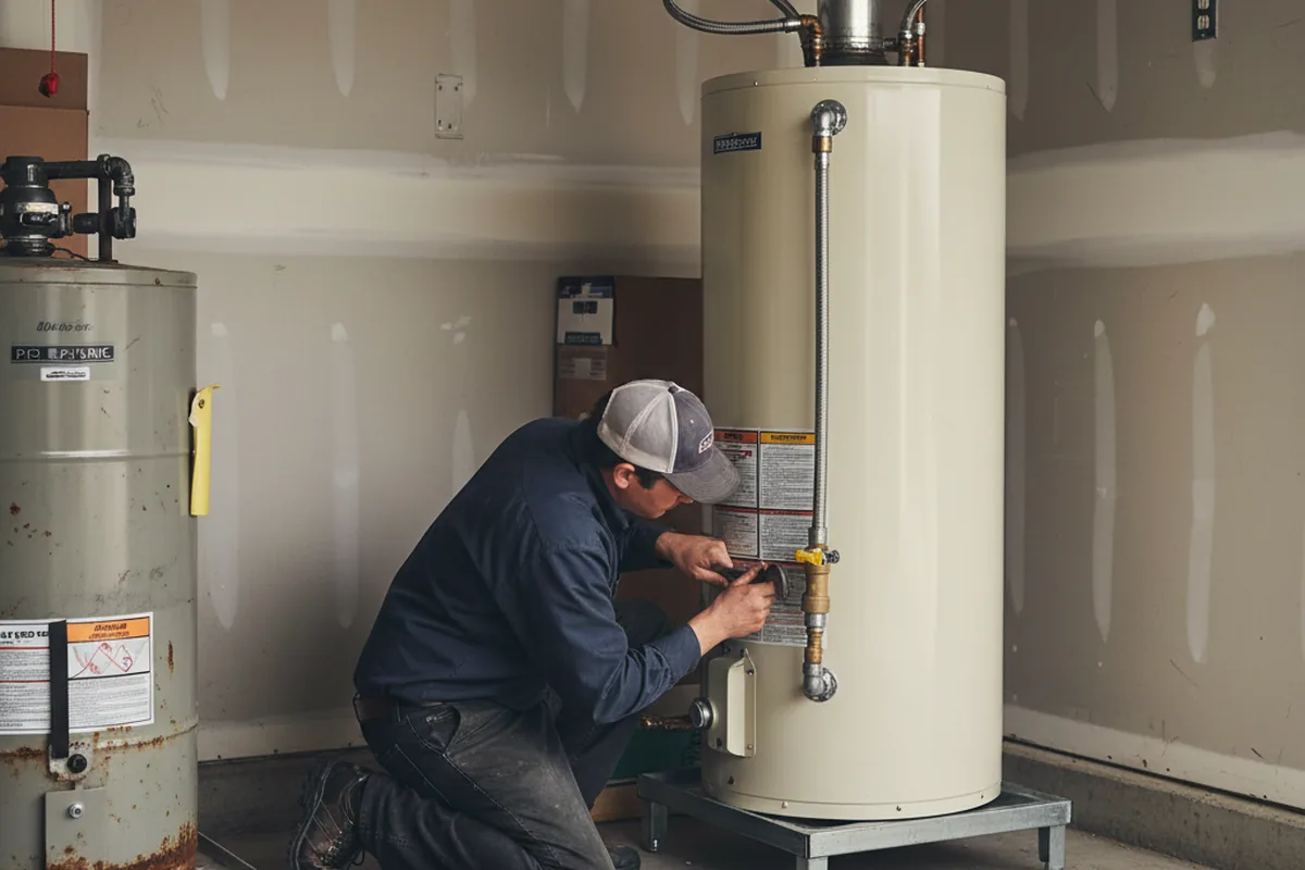 Water heater and shutoff valve replacement in Tangent